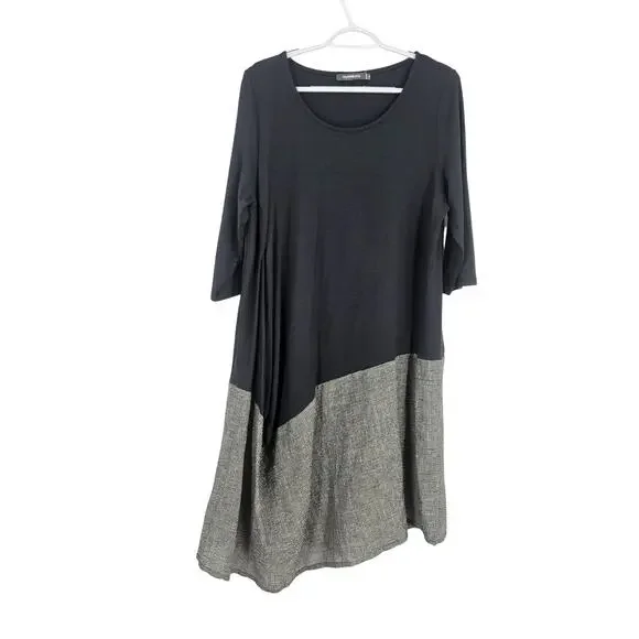 chinese dress ladies Sutton Linen Two Toned High Low Maxi Dress main image 1